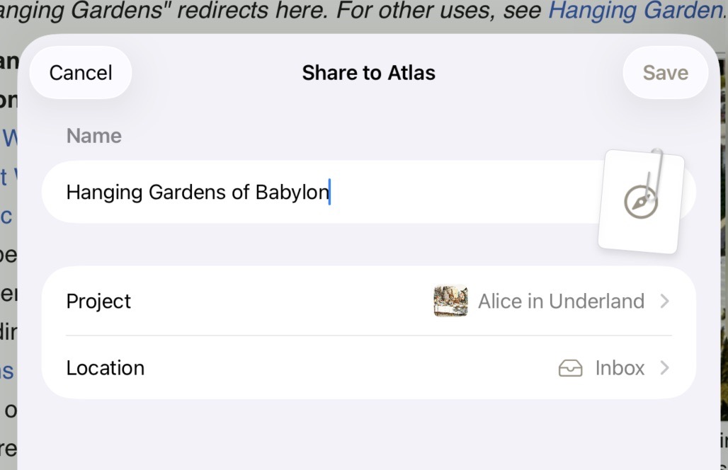 The Share-To-Atlas tool