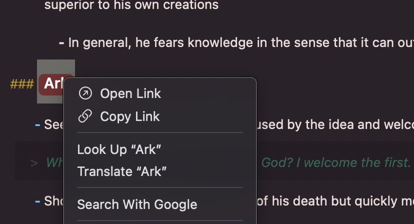 Context Clicking a Link