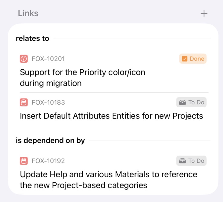 Issue Links on iOS