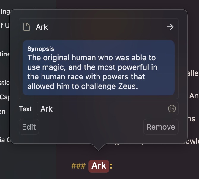 The Link Editing and Preview Window on macOS