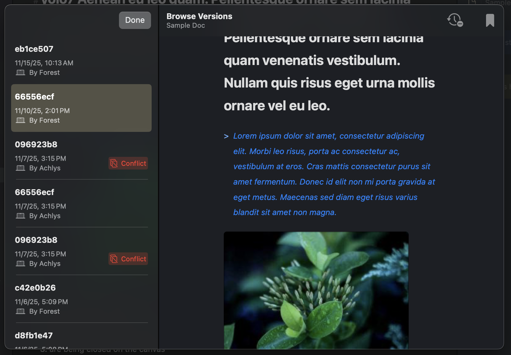 Version Browsing in Atlas