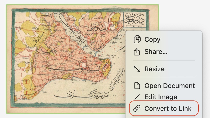 Convert to Link on macOS