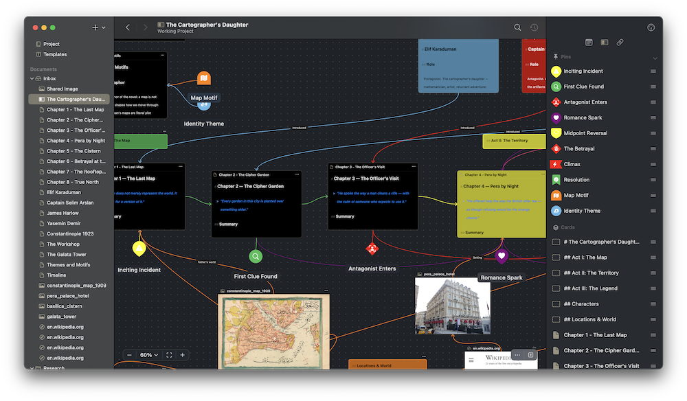 A Canvas Document on macOS