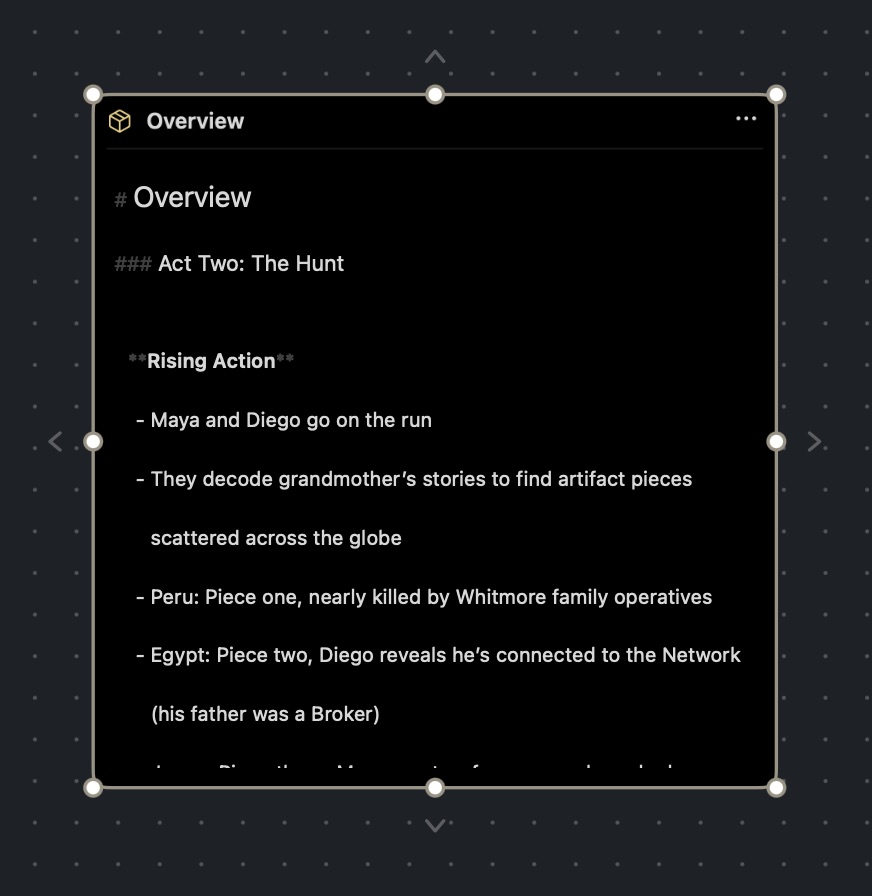 Document Reference Card with the editor active
