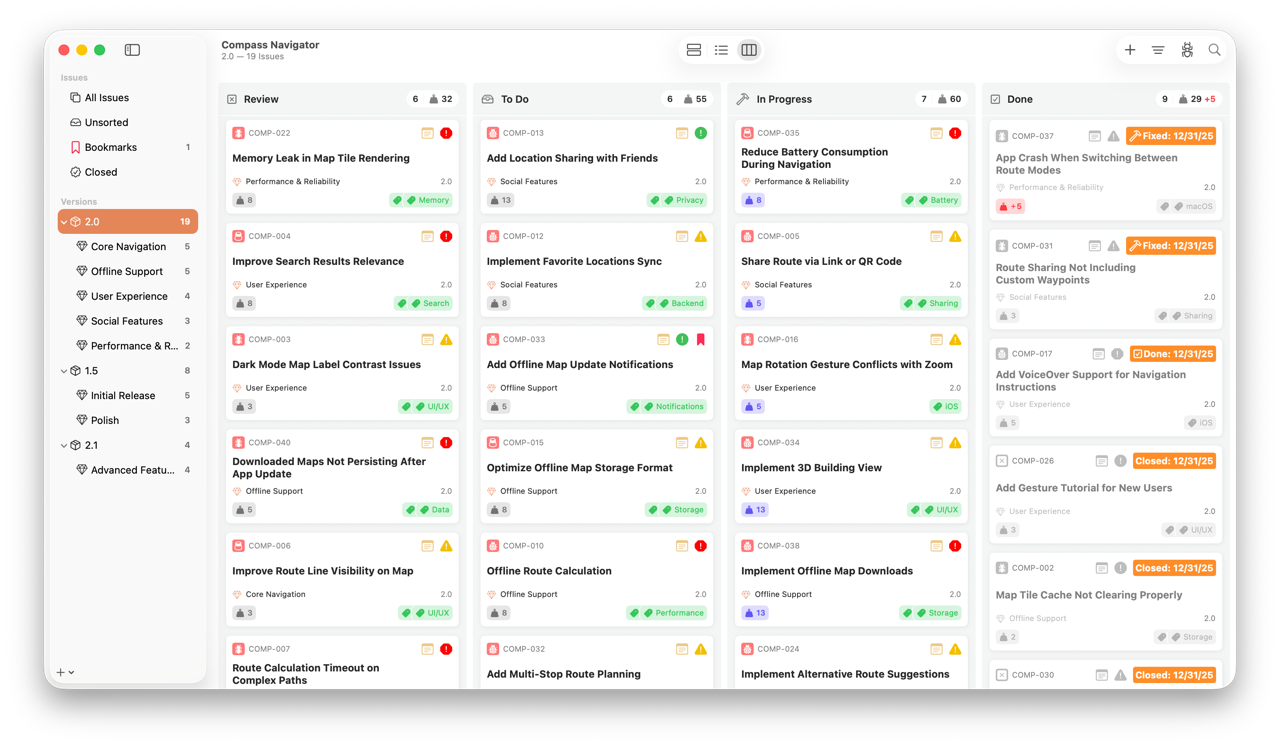 The Fox Issue Tracking Window