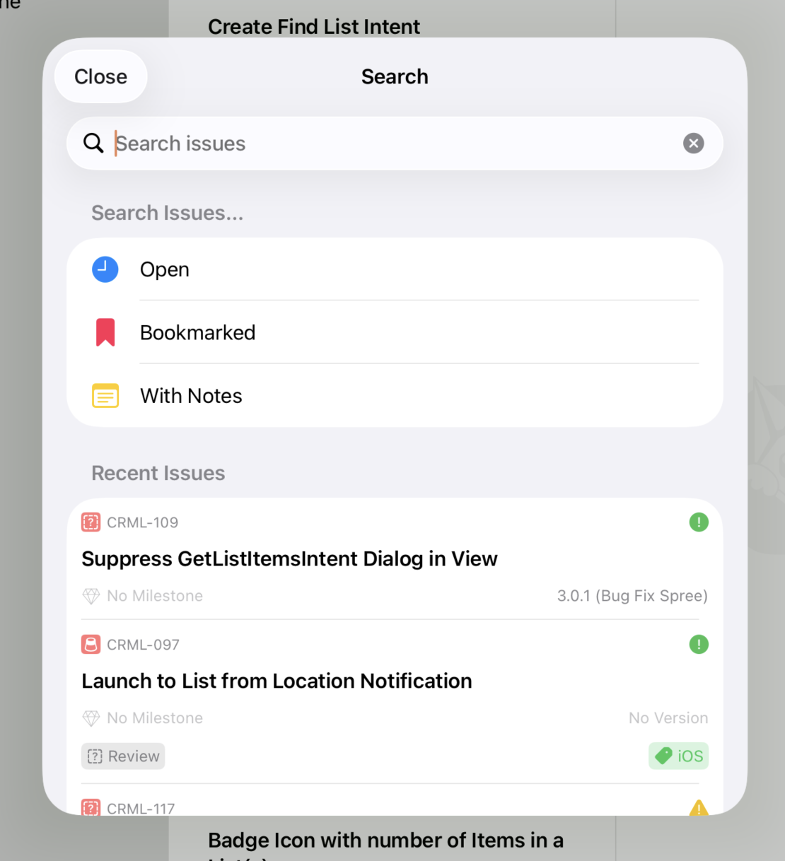 Search in Fox on iOS