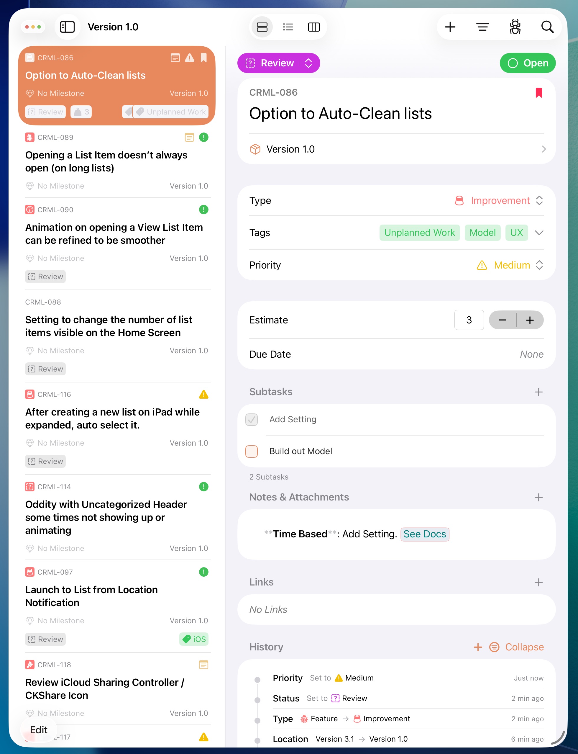 An example of an Issue in Fox