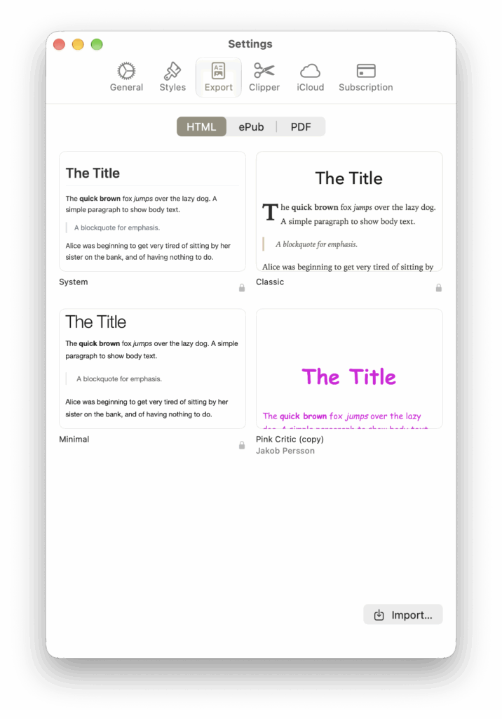 Produce styled ePubs, PDFs, and More