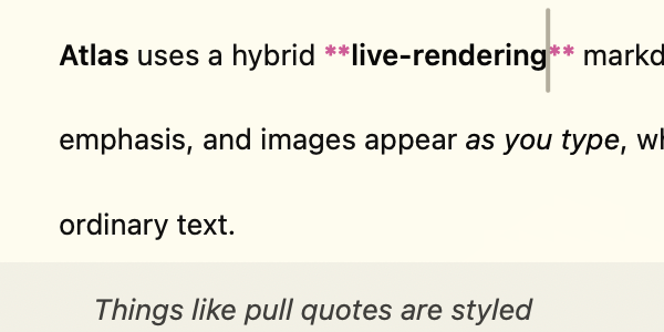 Atlas 1.7: Hidden Markdown Syntax, New Search UI, Liquid Glass Mac UI