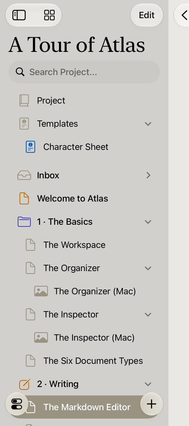 The Organizer on macOS