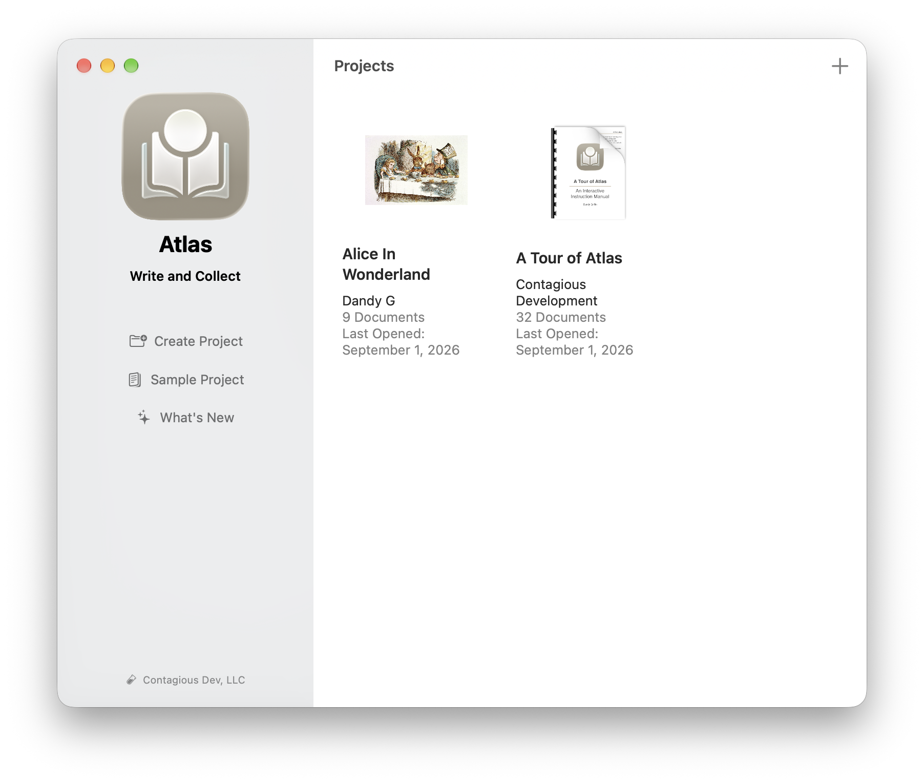 The Project Organizer on macOS